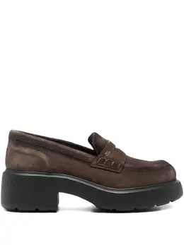 Santoni: Коричневые лоферы 