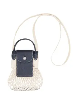 Longchamp: Синяя сумка  Le Pliage