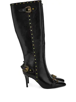 Versace Jeans Couture: Чёрные сапоги 