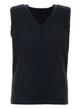 Homme Plissé Issey Miyake: Голубой жилет 