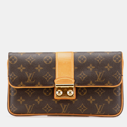 Louis Vuitton: Коричневый клатч 
