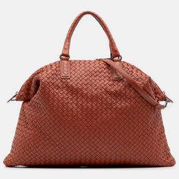 Bottega Veneta: Красная дорожная сумка  Intrecciato