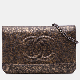 Chanel: Коричневый кошелёк 