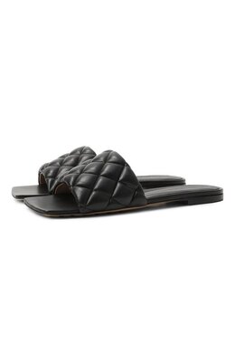 Bottega Veneta: Чёрные шлёпанцы  Padded