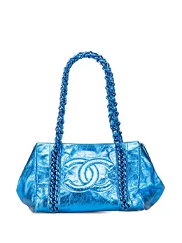 CHANEL Pre-Owned: Голубая сумка-шоппер 