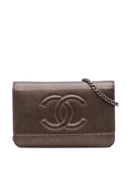 CHANEL Pre-Owned: Коричневый кошелёк 