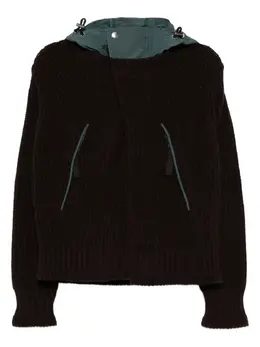 sacai: Коричневый свитер 