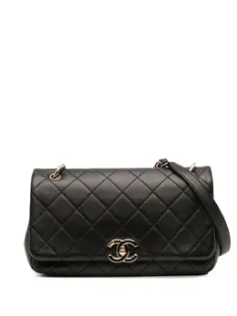 CHANEL Pre-Owned: Чёрная сумка через плечо 