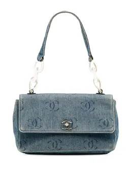 CHANEL Pre-Owned: Голубая сумка 