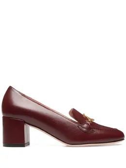 Bally: Бордовые туфли 