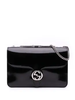 Gucci Pre-Owned: Чёрная сумка через плечо 
