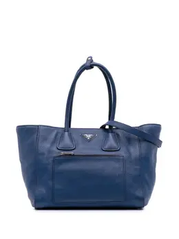 Prada Pre-Owned: Голубая сумка-шоппер 