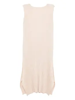 Pleats Please Issey Miyake: Бежевое платье 
