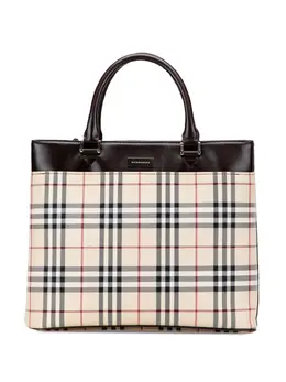 Burberry Pre-Owned: Коричневая сумка-шоппер 