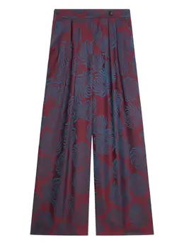 DRIES VAN NOTEN: Бордовые брюки 