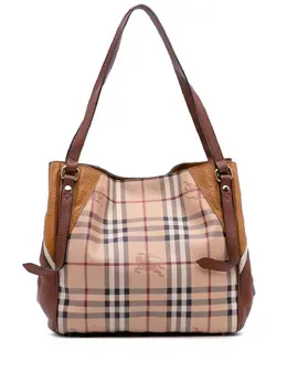 Burberry Pre-Owned: Коричневая сумка-шоппер 