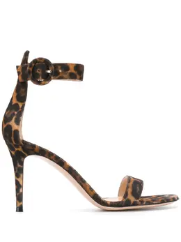 Gianvito Rossi: Коричневые сандалии  Portofino