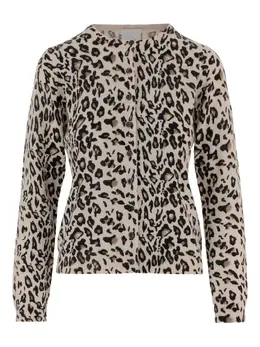 Allude: Кардиган с леопардовым принтом 