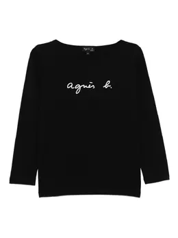 agnès b.: Чёрная футболка 