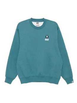 AAPE BY *A BATHING APE®: Зелёный свитшот 