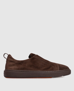 Santoni: Коричневые мокасины 