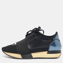 Balenciaga: Чорні кросівки  Race Runner