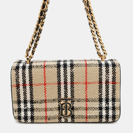 Burberry: Бежеві сумки  Vintage Check