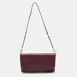Tory Burch: Бордовый клатч 