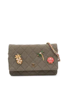 CHANEL Pre-Owned: Коричневый кошелёк 