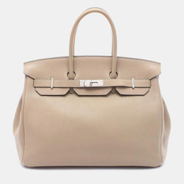 Hermes: Бежевая сумка  Birkin 35
