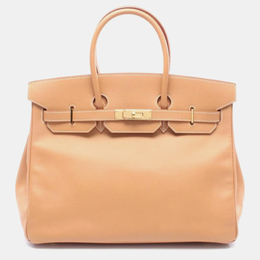 Hermes: Коричневая сумка  Birkin 35