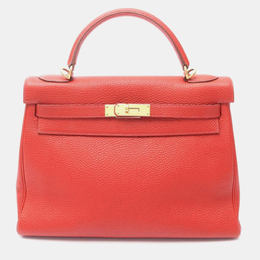Hermes: Красная сумка  Kelly 32