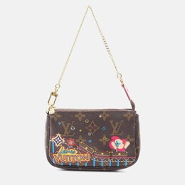Louis Vuitton: Коричневая сумка  Pochette Accessoires