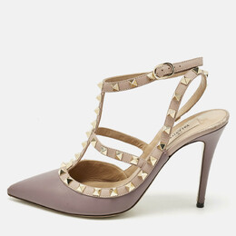 Valentino: Фіолетові туфлі  Rockstud