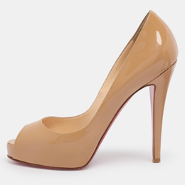 Christian Louboutin: Бежеві босоніжки 