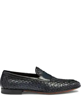 Santoni: Синие туфли 