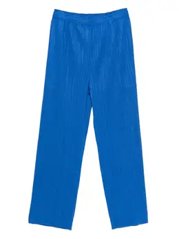 Pleats Please Issey Miyake: Голубые брюки 