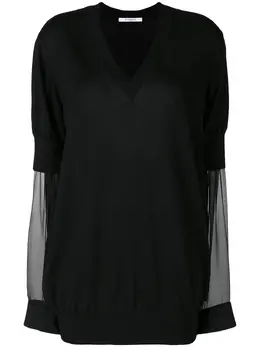 Givenchy: Топ с v-образным вырезом 