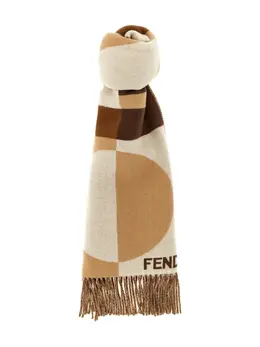 FENDI: Коричневый шарф 