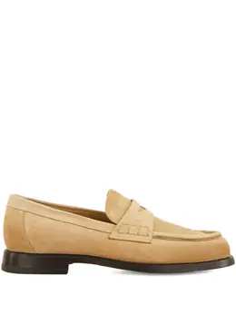 Santoni: Бежевые лоферы 