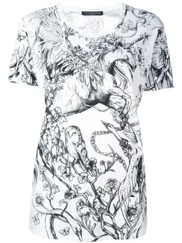 Alexander McQueen: Футболка с принтом 
