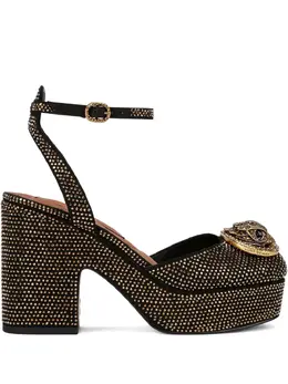 Kurt Geiger London: Чёрные сандалии 