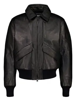 Y-3: Кожаная куртка 