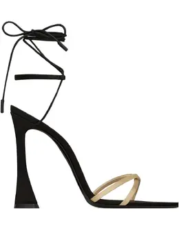 Saint Laurent: Чёрные сандалии 