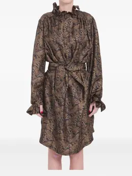 Saint Laurent: Платье с принтом 