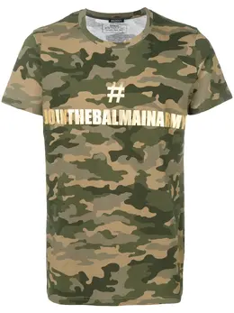 Balmain: Футболка с принтом 