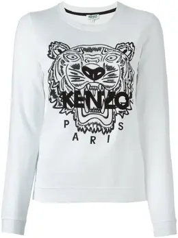 Kenzo: Белый свитшот  Tiger