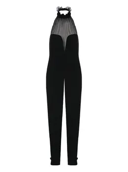 Saint Laurent: Чёрный комбинезон 