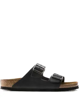 Birkenstock: Чёрные сандалии  Arizona Oiled