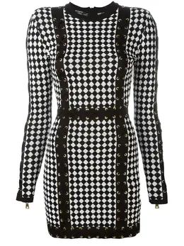 Balmain: Трикотажное платье 